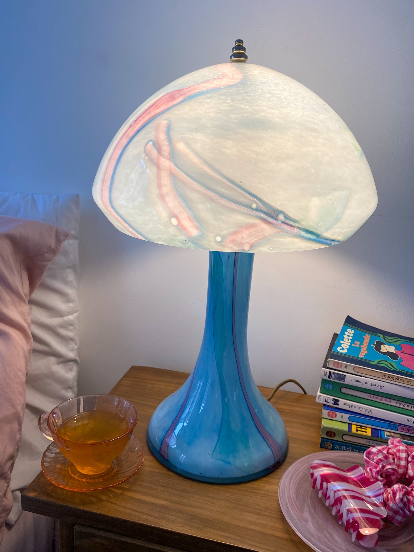 Lampe champignon La Rochère pastel