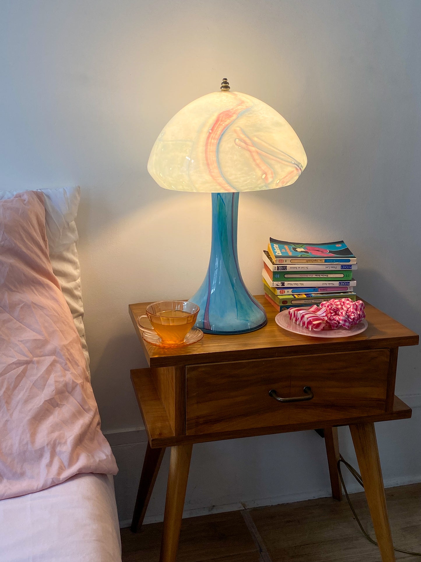 Lampe champignon La Rochère pastel