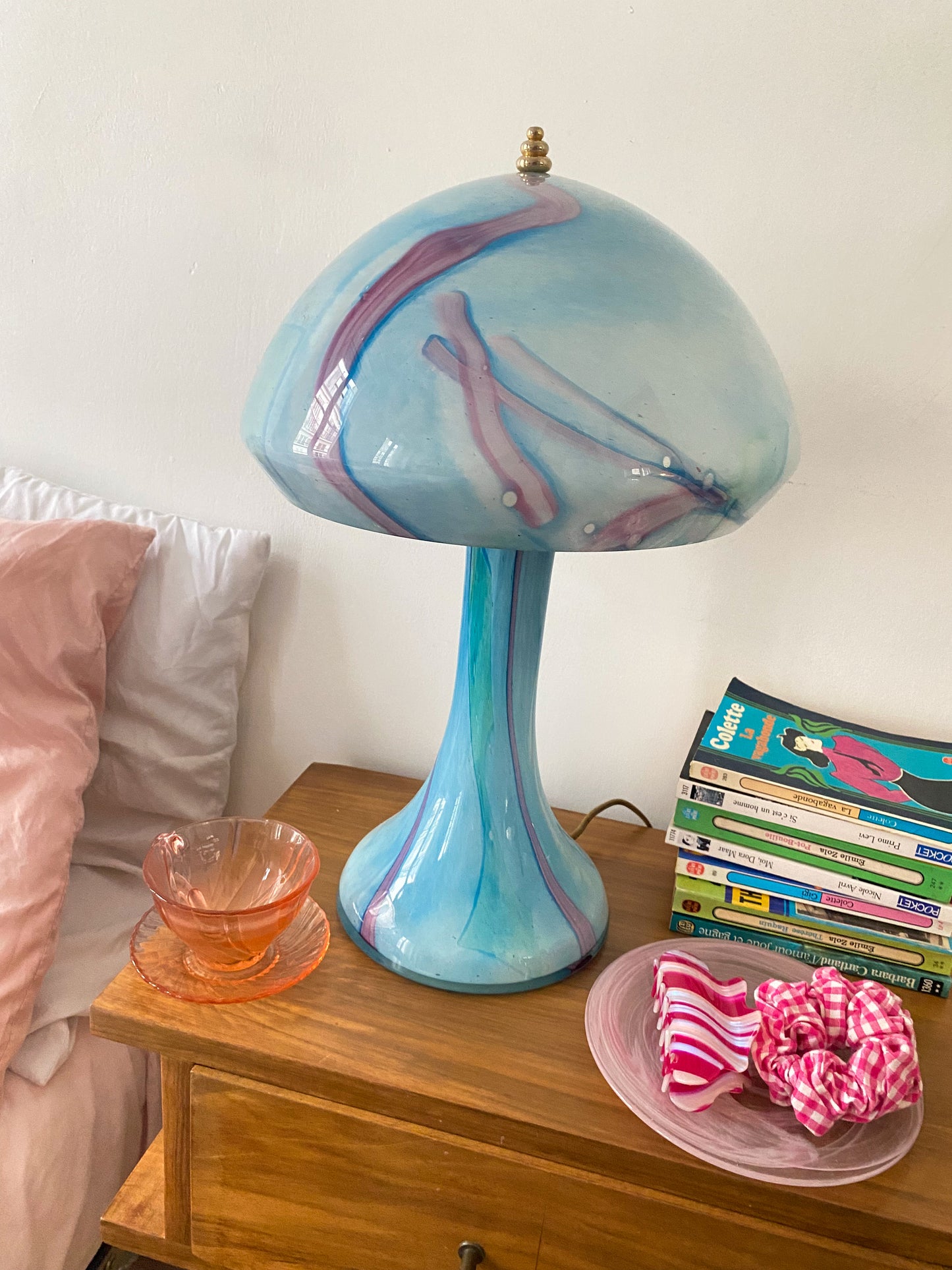 Lampe champignon La Rochère pastel