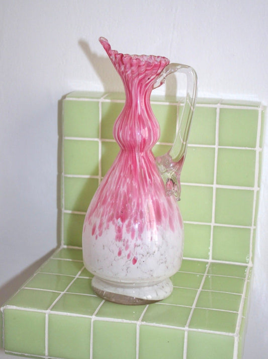 Vase de Clichy rose et blanc