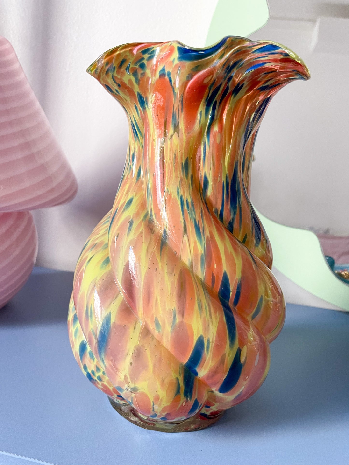 Grand vase de Clichy multicolore