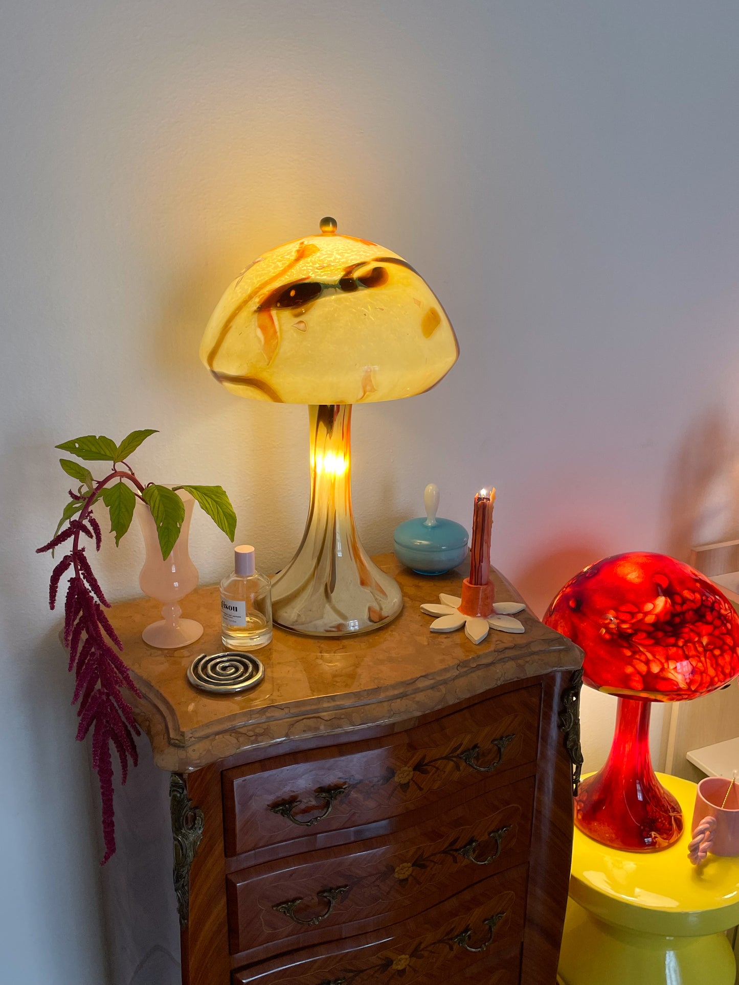 La Rochère pastel mushroom lamp