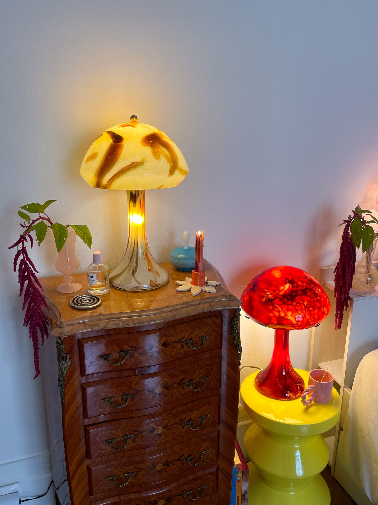 La Rochère pastel mushroom lamp