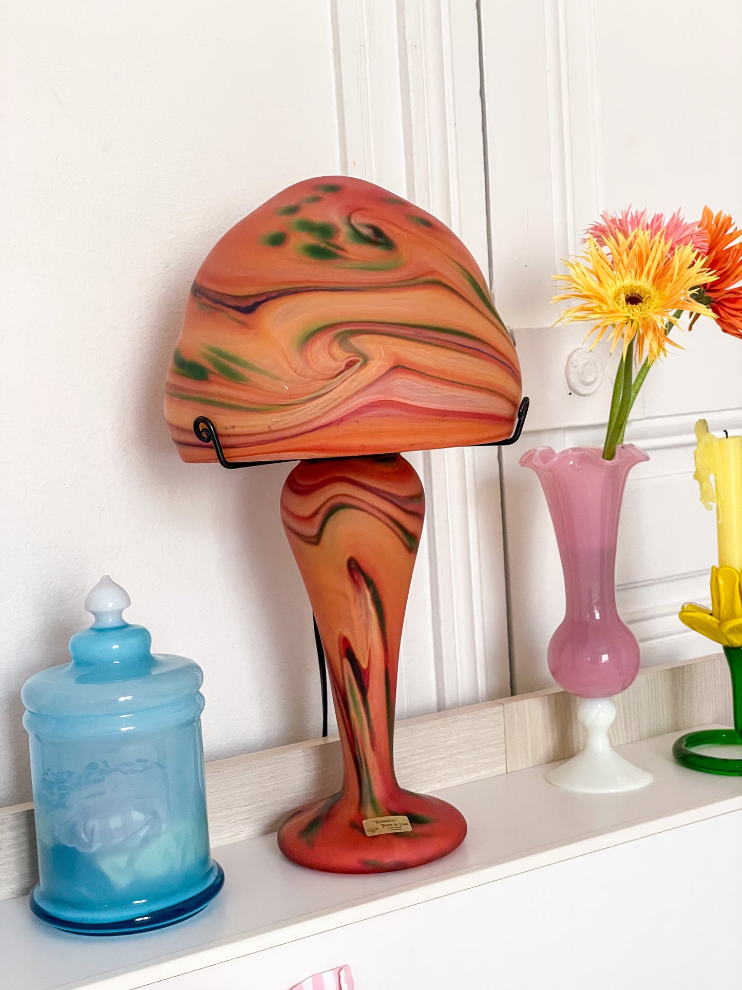 La Rochère pastel mushroom lamp