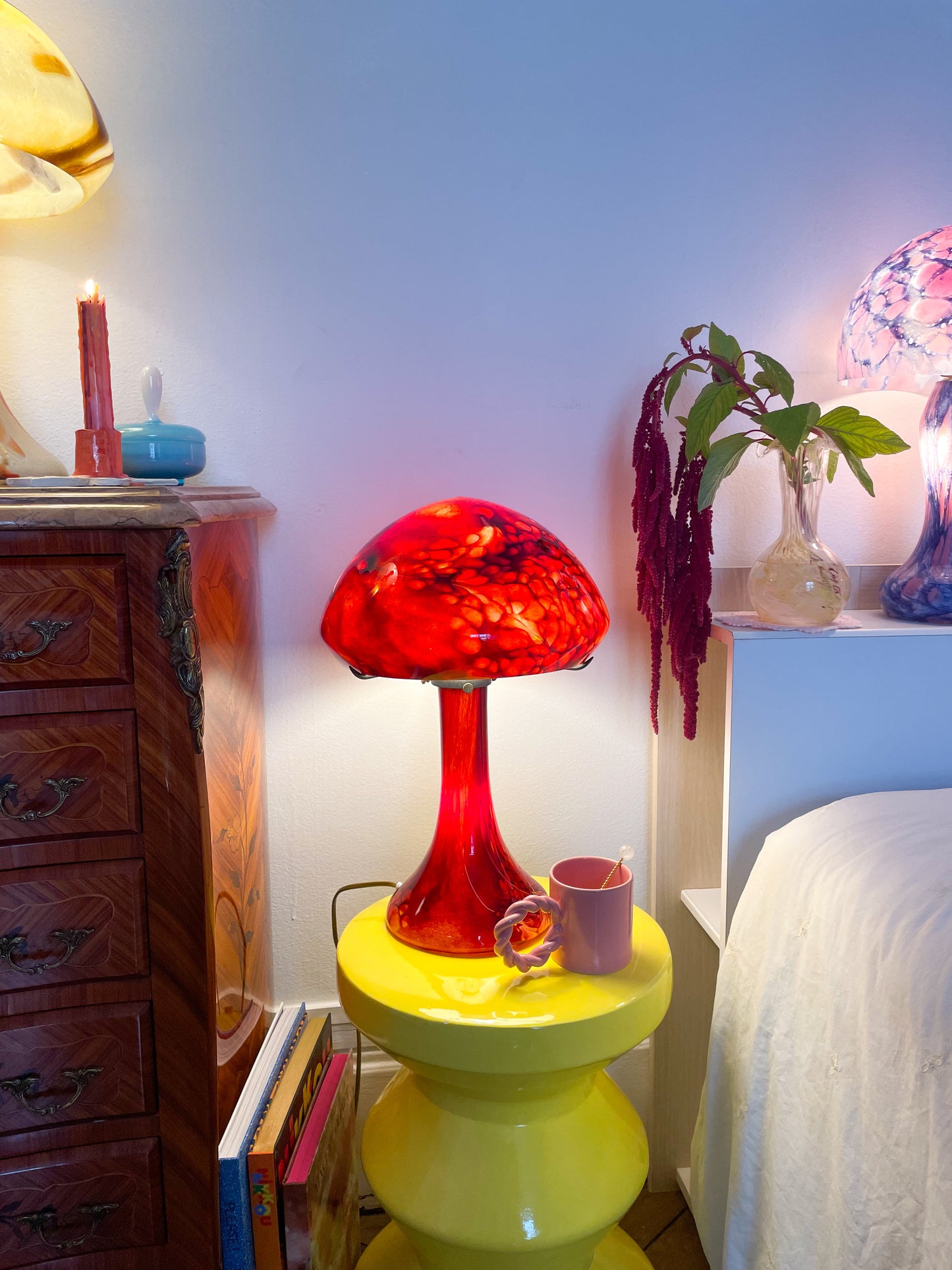 La Rochère pastel mushroom lamp