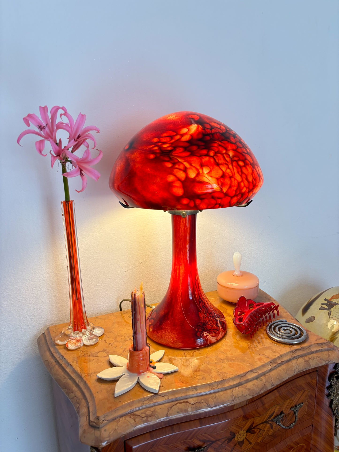 La Rochère pastel mushroom lamp