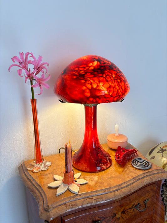 Lampe champignon dark red