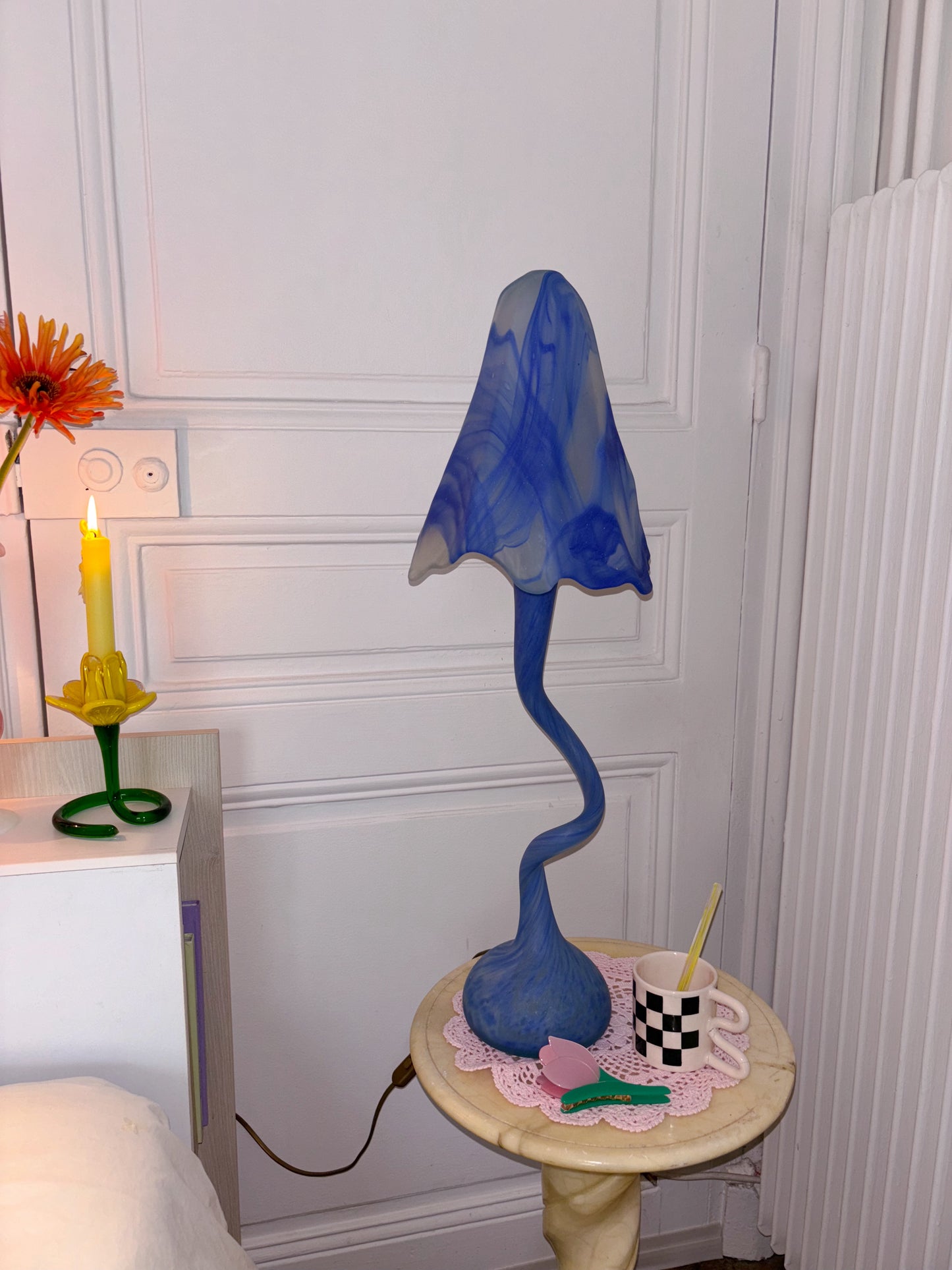 La Rochère pastel mushroom lamp