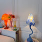 Lampe champignon bleue tourbillon