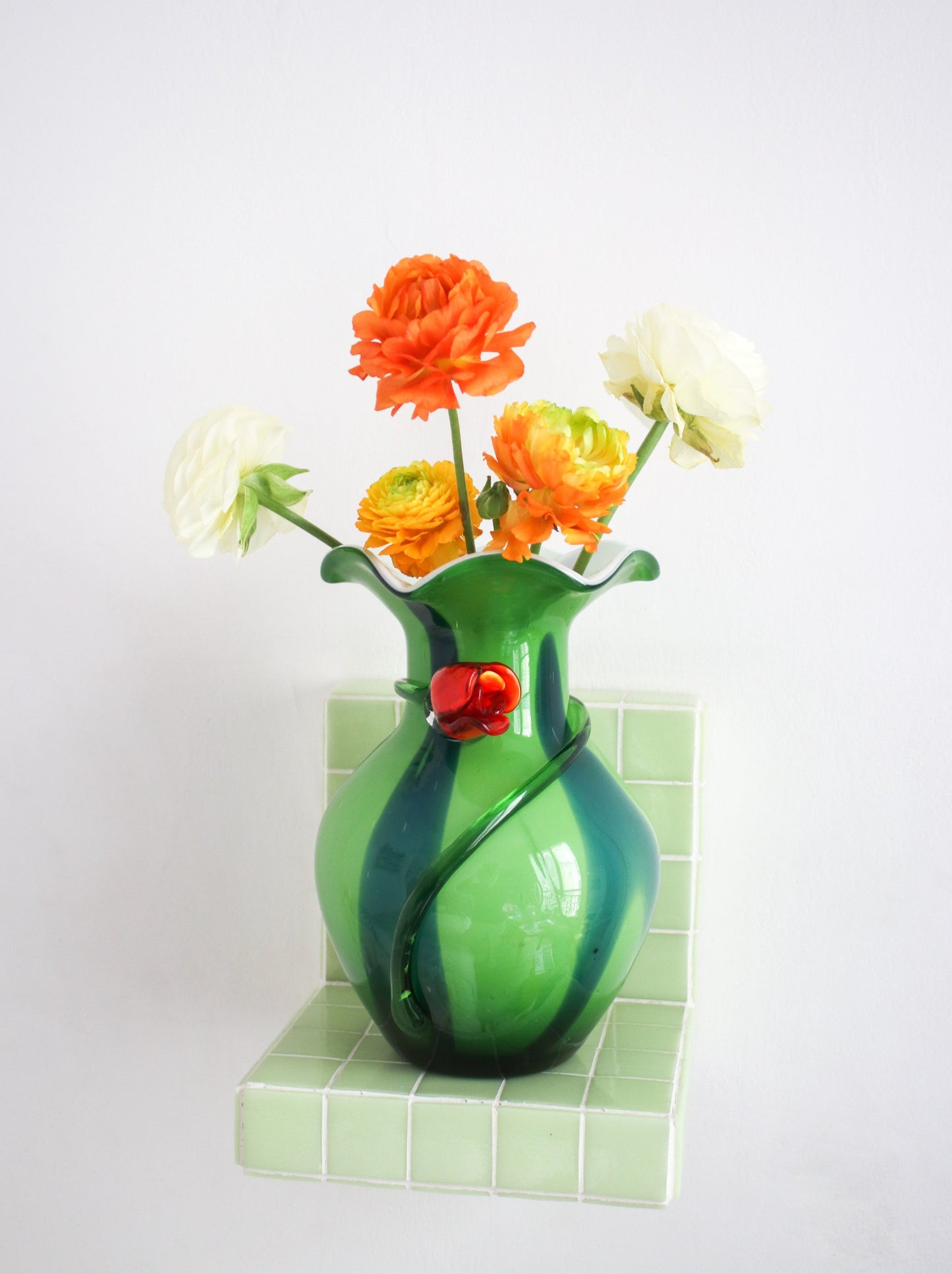 Large vase vert Murano
