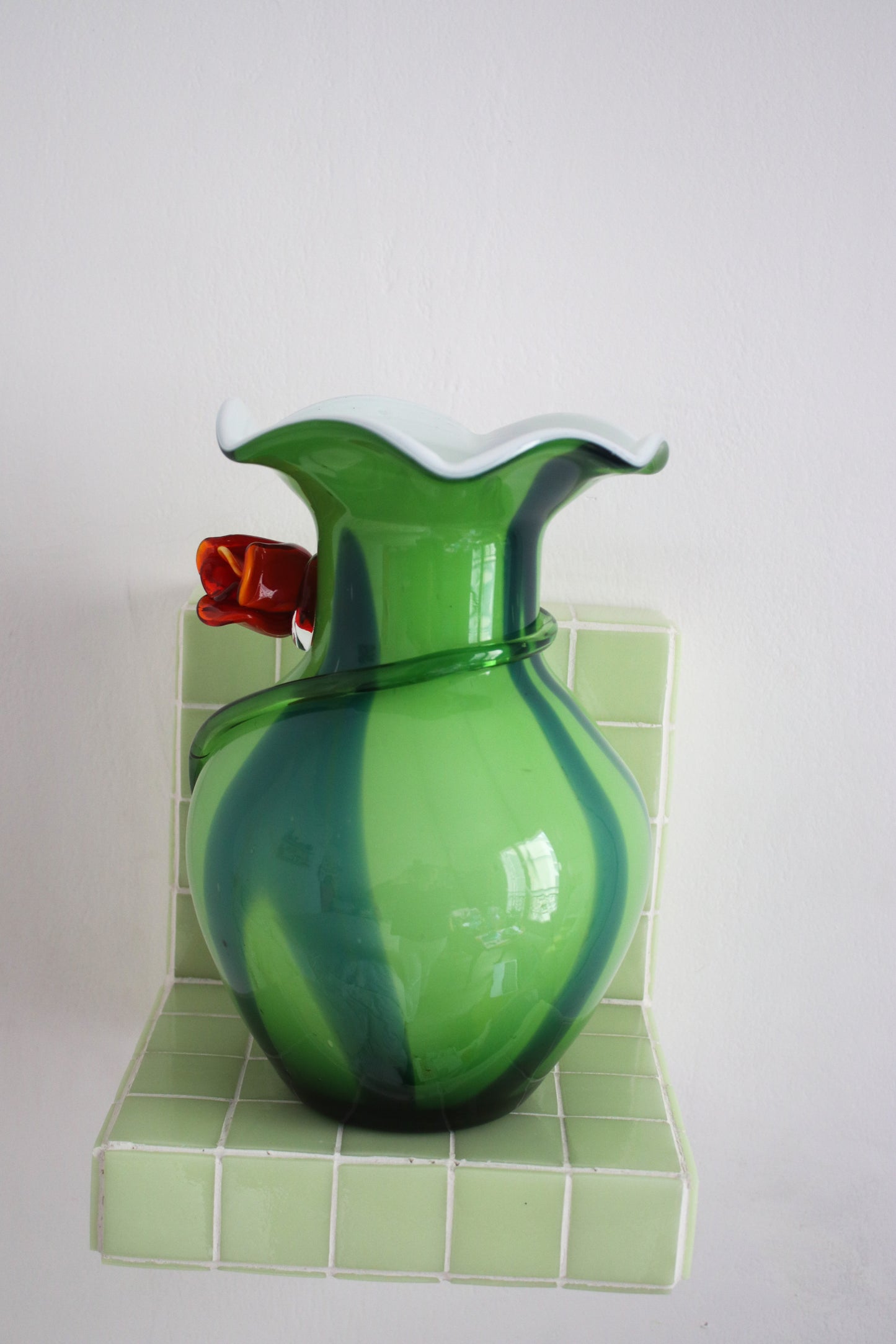 Large vase vert Murano