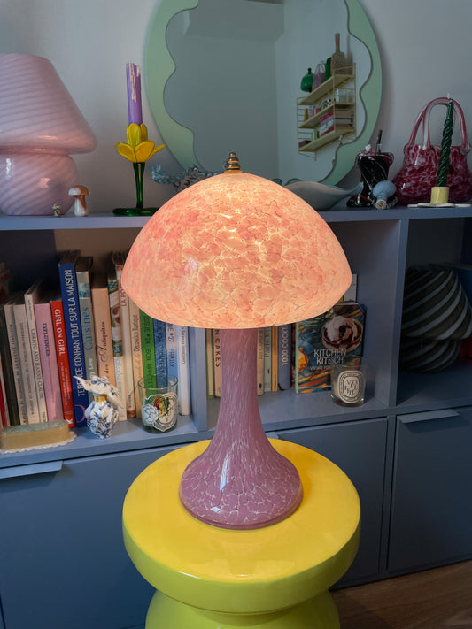 Lampe champignon rouge et doré – Casa Viola