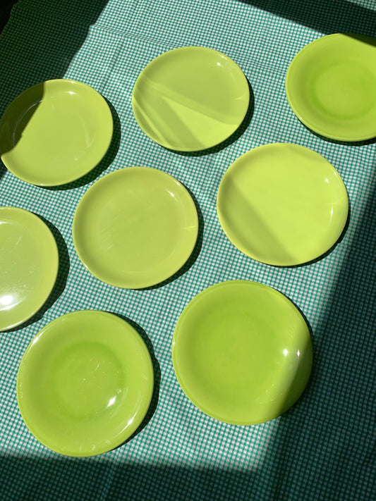 Assiette à dessert plate en verre Kushintha coloris Vert - Diam