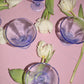 6 Coupes à dessert tulipes bleues