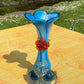 Vase cygne bleu murano