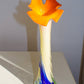 Long vase feuille orange