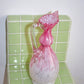 Vase de Clichy rose et blanc