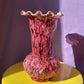 Vase de Clichy rose et marron