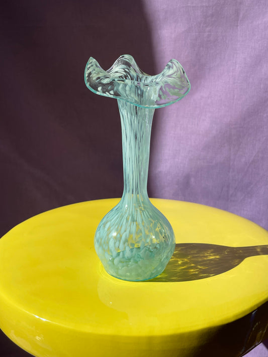 Vase de Clichy moucheté bleu